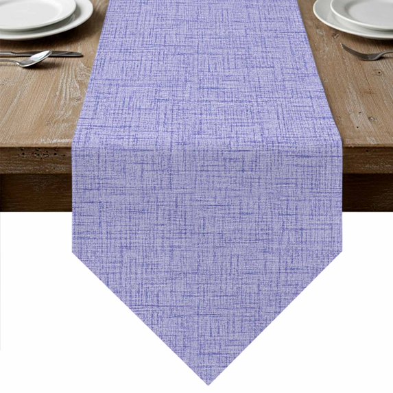 Lavender Purple Table Runner Linen Burlap Table Runner 72 Inches Long Rustic Farmhouse Solid Color Dresser Scarves for Kitchen Island Coffee Dining Room Party Wedding Holiday Decoration 18"x72"