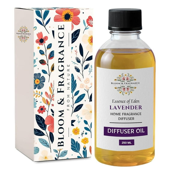 Lavender Reed Diffuser Refiller Oil 250ml | Essence of Eden Home Fragrance | Long-Lasting Aromatherapy Scent for Diffusers