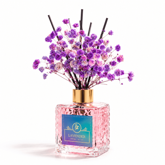 Lavender Reed Diffuser Set - 6.76 Fl Oz Scented Oil With Oils & Sticks For Home Bathroom Bedroom Decor Long-lasting Aromagift
