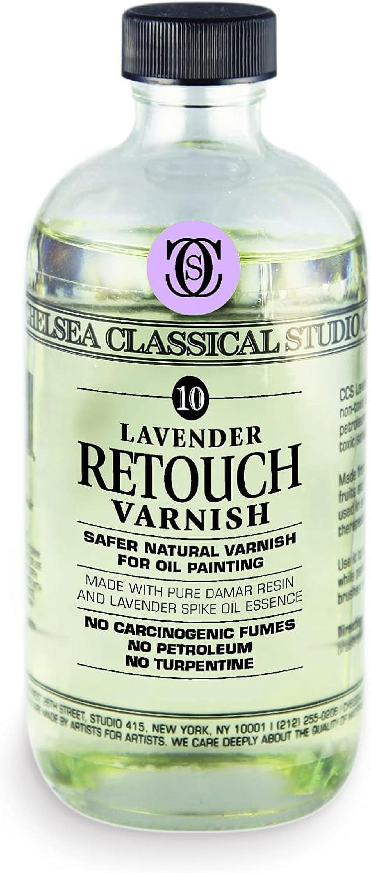 Lavender Retouch Varnish Used for Protection of Oil Artwork and