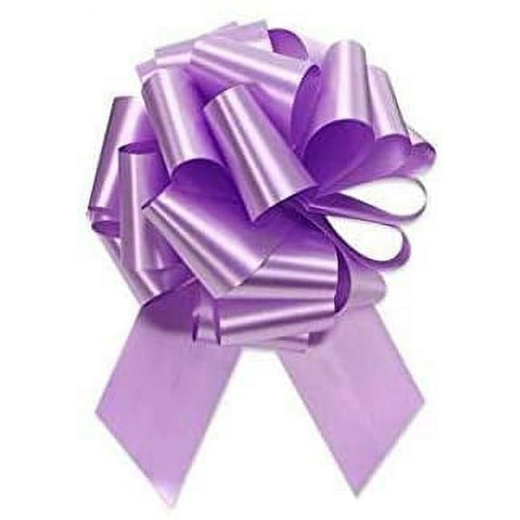 Lavender Ribbon Christmas Pull Bows - 8" Wide, Set of 6, Easter, Mother's Day, Holiday Decor, Baby Shower, Birthday, Wreath