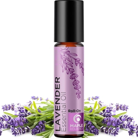 Lavender Roll on Essential Oil for Sleep Diffuser - Maple Holistics Lavender Oil for Hair Skin and Body - Scented Oils for Aromatherapy with Pure Essential Oils - 0.33 fl oz