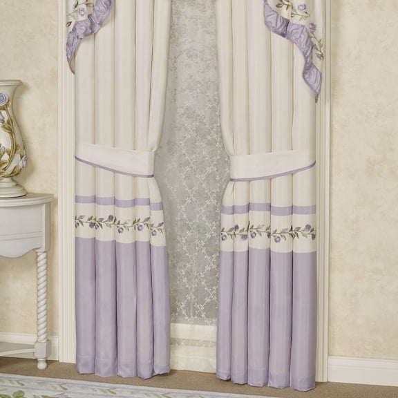 Lavender Rose Tailored Curtain Pair Curtain Pair 96 x 84 Inches
