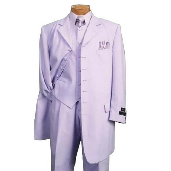 Lavender SUIT 3PC FASHION ZOOT WITH VEST Cover Buttons Comes