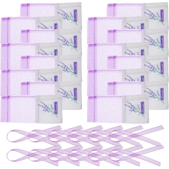 Lavender Sachet Bags 30 Pack Small Organza Pouches for Dried Herbal Storage and Home Fragrance Portable Drawstring Sachets 6.49 X 2.83 Inches for Closets and Drawers