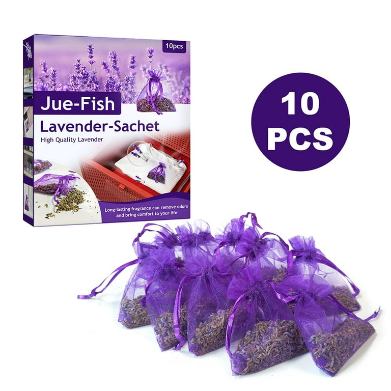Lavender Sachet - Moth Repellent Sachets (8 Pack) Home Fragrance for Drawers and Closets. Natural Clothes Moths Repellant Dried Lavendar Flowers with