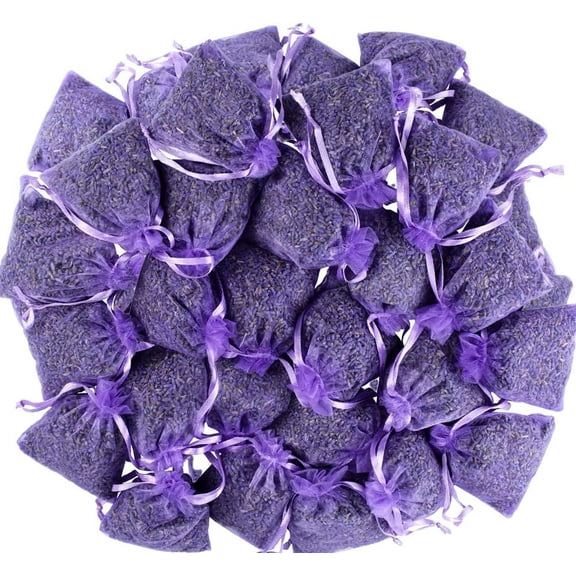 Lavender Sachets (25 Pack) -French Lavender Sachets Closets , Set of 25, Lavendar Home Fragrance Sachets for Drawers and Closets