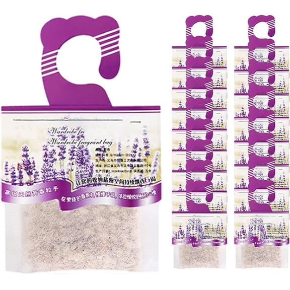 Lavender Sachets for Drawers and Closets, 18 Pack Hanging Air Freshener Deodorizer with Hooks for Home Wardrobe Clothes Storage Car Small Spaces (k)