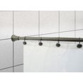 thumbnail image 1 of Lavender & Sage Antique 100% Metal Brass Adjustable Shower Curtain Rod Set with 12 Hooks, 42" - 72", 1 of 4