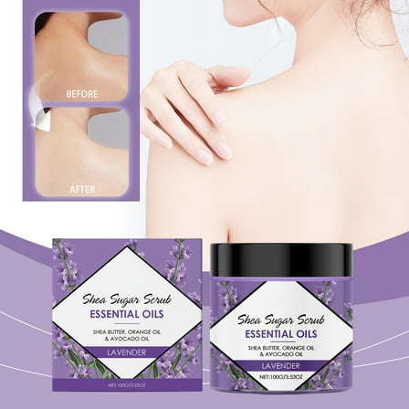 Lavender Salt Scrub, Sugar Scrub - Lavender with Essential Oils, Exfoliating, Moisturizing, Hydrating and Nourishing, Glow, Polish, Smooth and Fresh Skin - Body Exfoliator