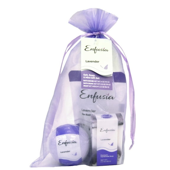 Lavender Salt, Soap & Mini Gift Set by Enfusia
