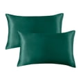 thumbnail image 1 of Lavender Satin Pillowcase Pillows Cases Pillowcase Cover 2PCS (20x26 inches) Satin Pillow Covers With Envelope Closure, 1 of 7