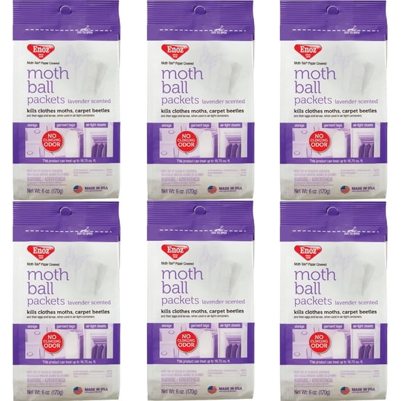 Lavender Scented Moth Ball Packets: Kills Clothes Moths, Carpet Beetles, Eggs and Larvae