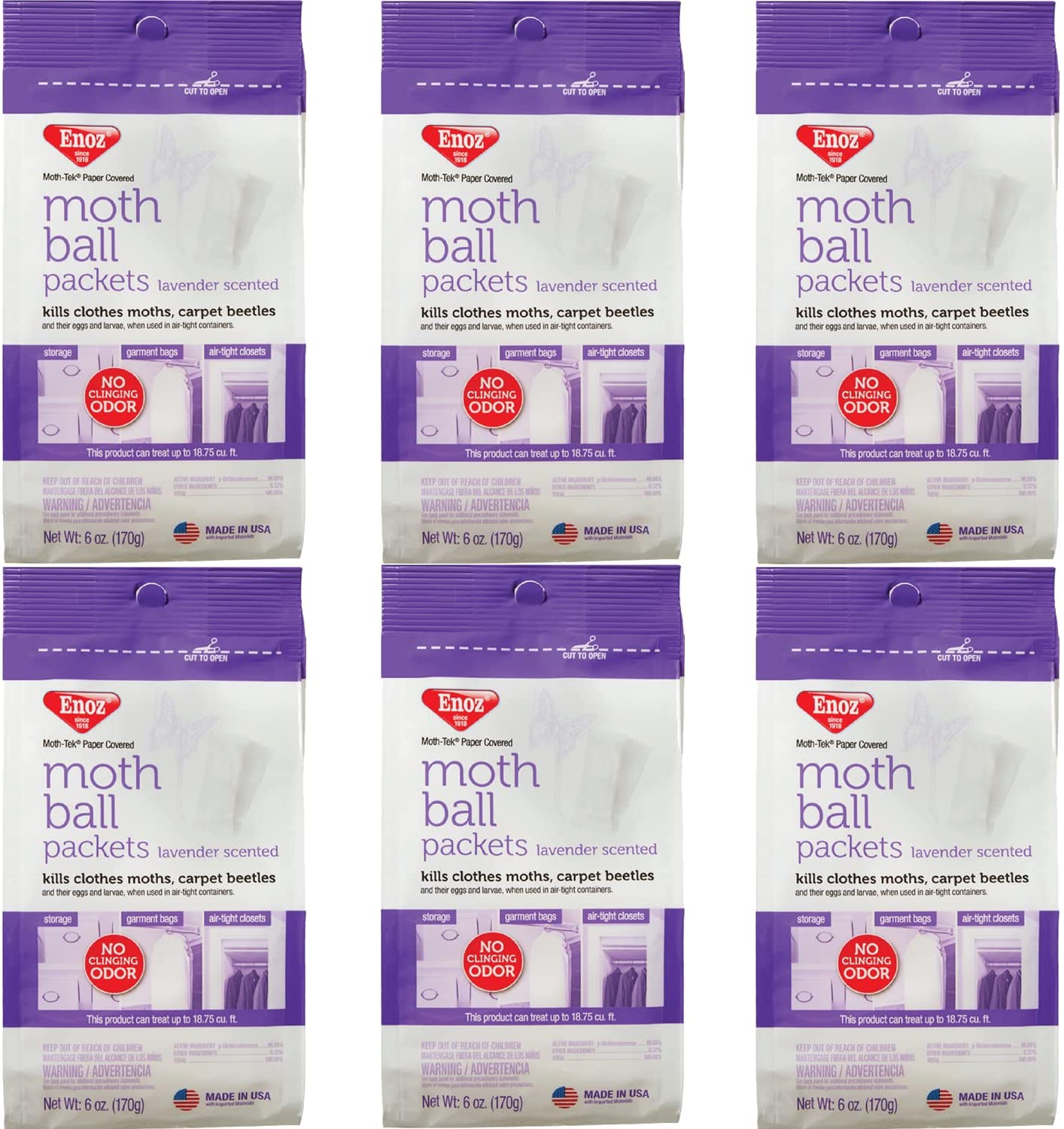 Lavender Scented Moth Ball Packets Kills Clothes Moths & Carpet