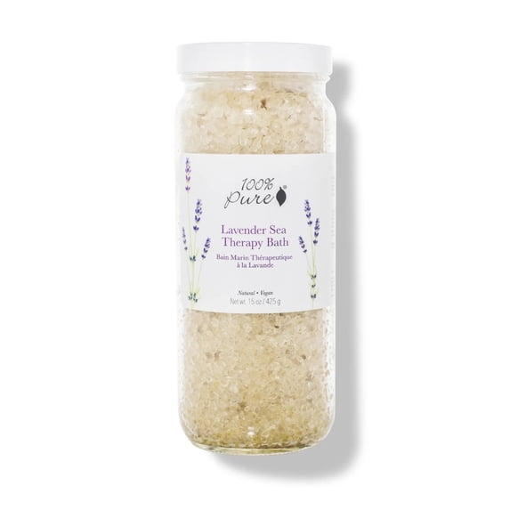 100% Pure Lavender Sea Therapy Bath Soak 15 oz.
