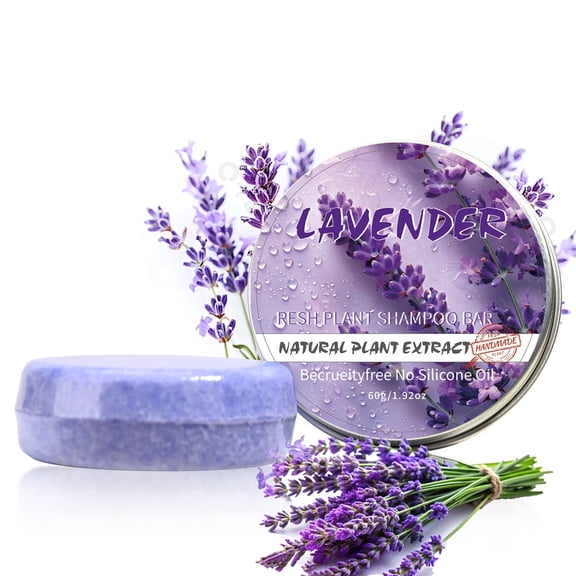 Lavender Shampoo Bar — Soothing & Nourishing, 100% Organic Botanical Formula, Suitable for All Hair Types