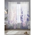thumbnail image 1 of Lavender Sheer Curtains for Living Room Bedroom Pastoral Pastel Purple Pink Wildflower Sheer Curtains 84 Inch Long 2 Panels Set Light Filtering Curtain Window Treatments Drapes for Dining Room, 1 of 6
