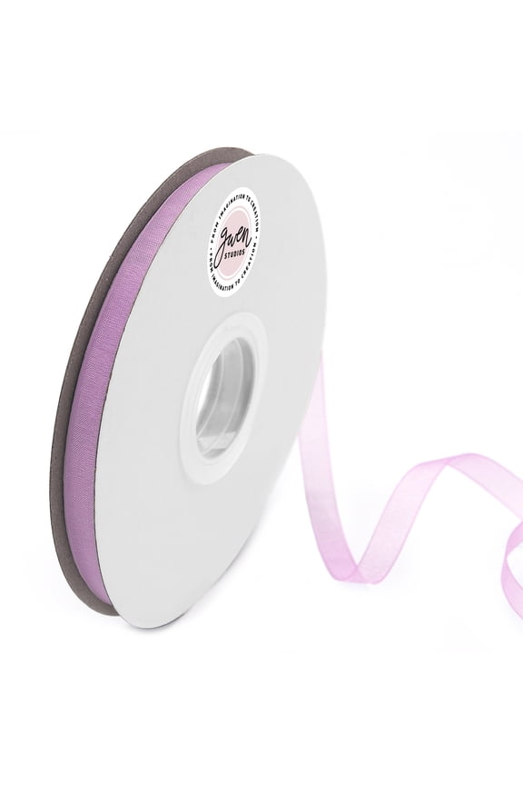 Lavender Sheer Organza Ribbon for Crafts and Gift Wrap, 3/8" x 100 Yards by Gwen Studios