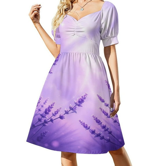 Lavender Short Sleeved Dress Dresses Gala Dresses for Special Events
