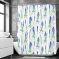 thumbnail image 1 of Lavender Shower Curtains Watercolor Purple Floral Plant Waterproof Polyester Bathroom Bathtub Curtain Room Decor With Hooks, 1 of 4