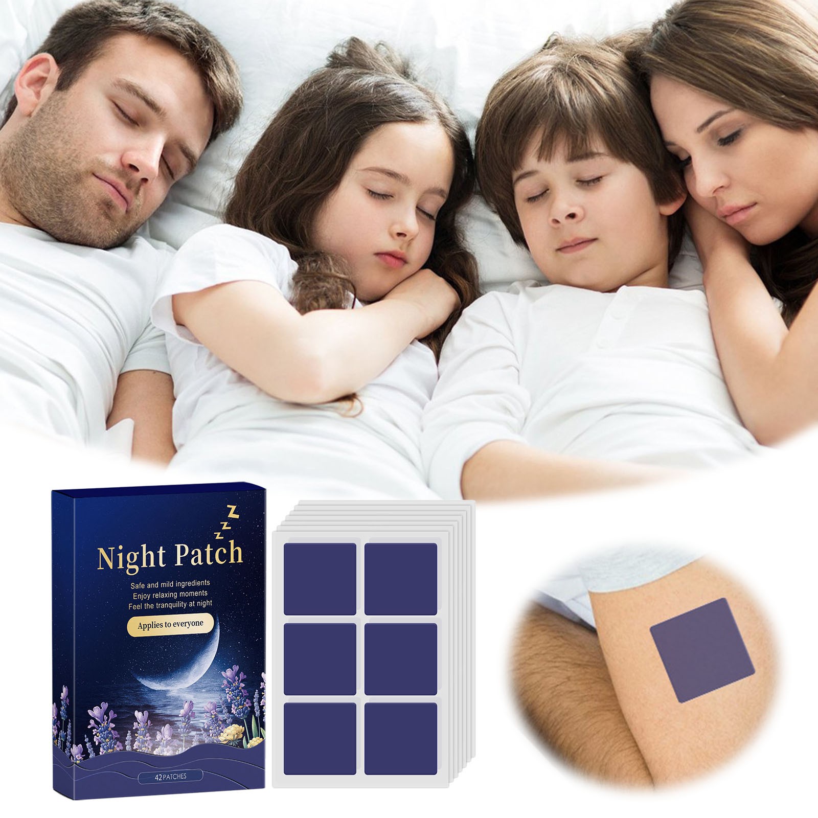 Lavender Sleep Patch Care For Sleeping Atmosphere At Night Soft And ...