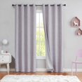 thumbnail image 1 of Lavender Solid Full Blackout Curtain Heavy Linen Texture Window Treatment for Bedroom Energy Efficient Noise Reducing Drapes 8 Grommets Top for Living Room with Liner, Liliac, 50"x84", 2 Panels, 1 of 7