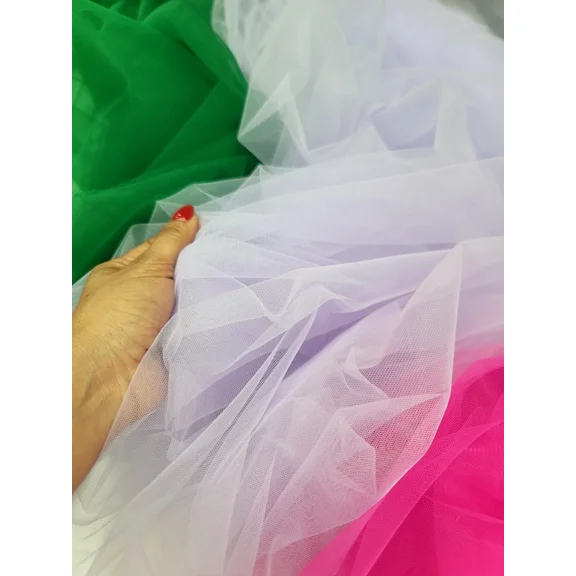Lavender Solid Italian Tulle Nylon Fabric By The Yard Stretch On The Width