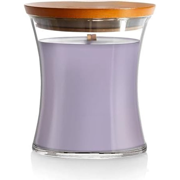 Lavender Spa Gifts for Women and Men, 9.7 oz Medium Hourglass Candle with Crackling Wick