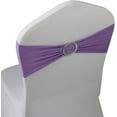 thumbnail image 1 of Lavender Spandex Chair Bands Sashes - 50 pcs Wedding Banquet Party Event Decoration Chair Bows Ties (Lavender, 50 pcs), 1 of 3