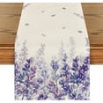 thumbnail image 1 of Lavender Spring Linen Table Runner Holiday Wedding Decoration Summer Kitchen Dining Table Runner for Home Party Decor, 1 of 5