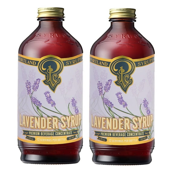Lavender Syrup - Lavender Beverage Concentrate for Tea, Matcha, Coffee, Sodas, and Baking - Floral Flavor for Crafting Refreshing Drinks - 12 oz with 10-15 servings per bottle (pack of 2)