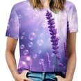 thumbnail image 1 of Lavender T Shirts Basic T-Shirt Short Sleeve Ladies Tee Shirt Summer Graphic Clothing, 1 of 5