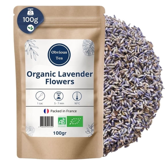 Lavender Tea Organic, Dried Flowers, Sleep & Calm, Caffeine-Free 100g