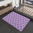 thumbnail image 1 of Lavender Thin Bathroom Rugs Fit Under Door 20"x32" Quick Dry Super Water Absorbent Purple Bath Mat Rug Rubber Backed Bath Rugs Mats for Bathroom Non Slip Washable, 1 of 5