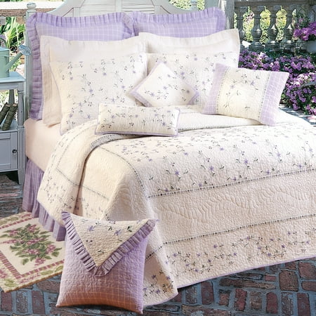 Lavender Trellis Twin Quilt