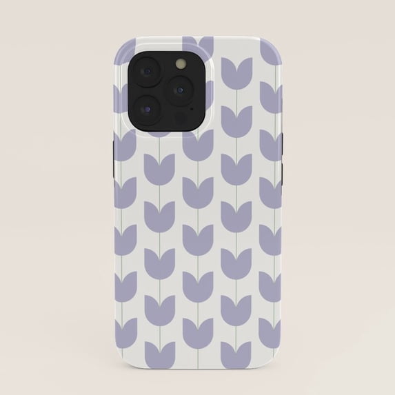 Lavender Tulip Pattern Tough Case for Apple iPhone, Polycarbonate and ...