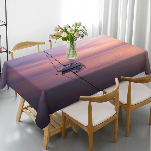 Lavender Twilight Sail Tablecloths rectangle tables large size, Polyester Tablecloths - Holiday Party Tablecloth Rectangular Tablecloth, Cafe, dinner, brunch, buffet, picnic