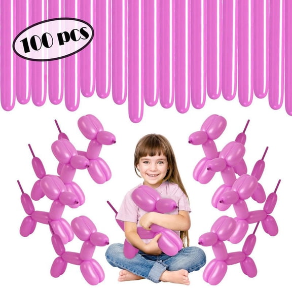 Lavender Twisting Balloons - Long Balloons - 100 Pack