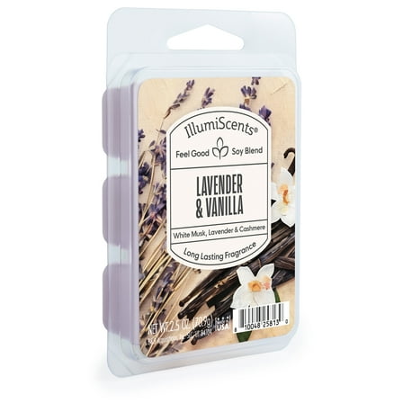 Lavender & Vanilla Wax Melts, Illumiscents, Highly Fragrant Soy Blend, 2.5 oz (1-Pack)