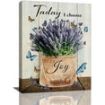 thumbnail image 1 of Lavender Wall Art Farmhouse Lavender Canvas Prints Rustic Purple Lavender Bathroom Pictures for Wall Country Flower Bathroom Painting Today I Choose Joy Modern Artwork Decor for Bedroom 12"x16", 1 of 6