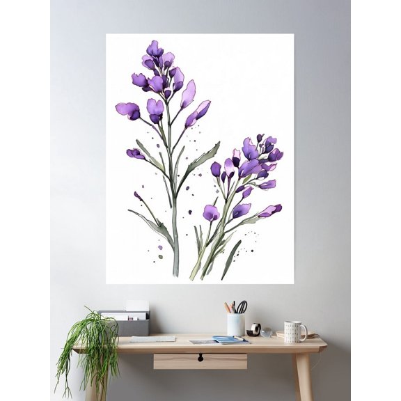 Lavender Wall Decor A Touch Of Nature To Your Home Poster Wall Art, Modern Wall Decor For Living Room Bedroom, 16x24 UNFRAMED