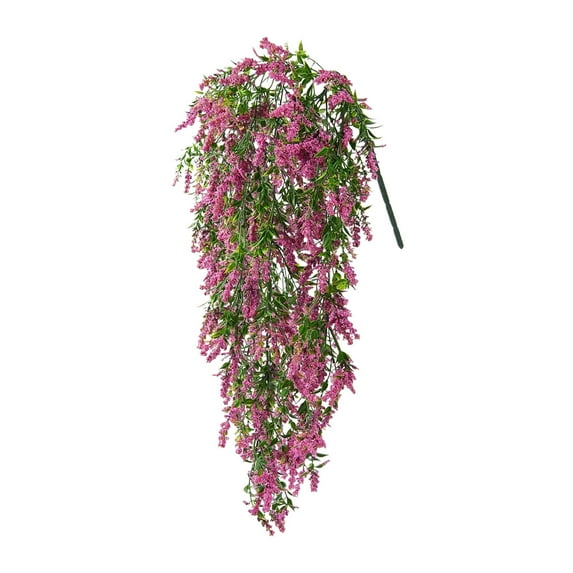 Lavender Wall Hanging Artificial Flowers Hot Pink Fake Plants for Indoor Outdoor Patio Decor