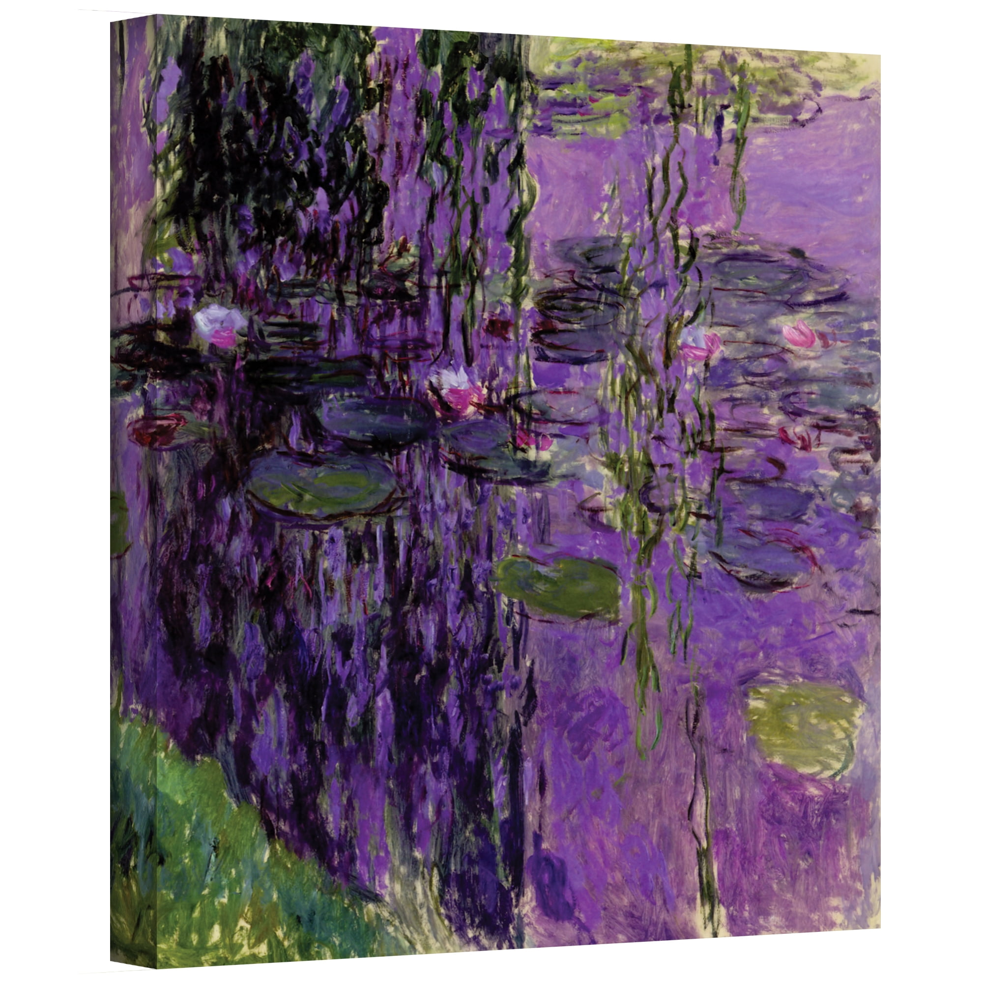 Lavender Water Lillies Gallery Wrapped Canvas