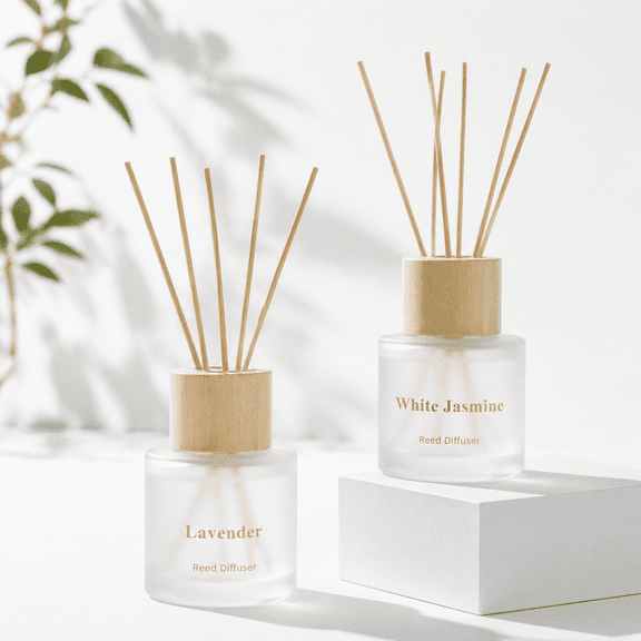 Lavender & White Jasmine 1.69oz X 2 Medium Reed Diffuser Set