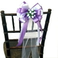 thumbnail image 1 of Lavender and White Wedding Pull Bows with Tulle Tails and Rosebuds - 8" Wide, Set of 6, Easter, Valentine's Day, Pew Bows, Aisle Decor,  Anniversary, Birthday, Reception, 1 of 5