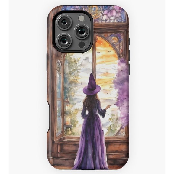 Lavender Witch Practicing Magic GA6123 Phone Case for iPhone 11 to 17 Pro Max