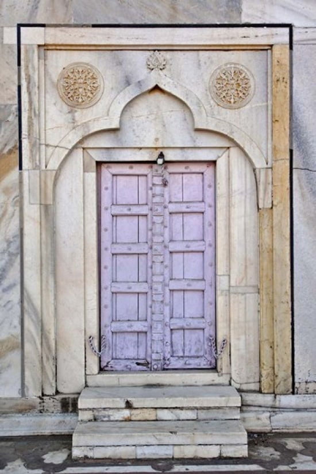 Lavender colored door Taj Mahal Agra India Canvas Art - Adam Jones DanitaDelimont (23 x 35)