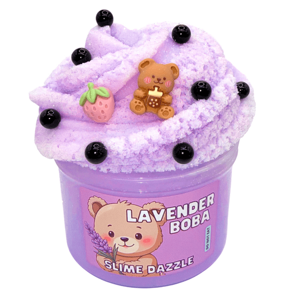 Lavender fluff cloud slime non sticky drizzly made in usa lavender scented great for beginners