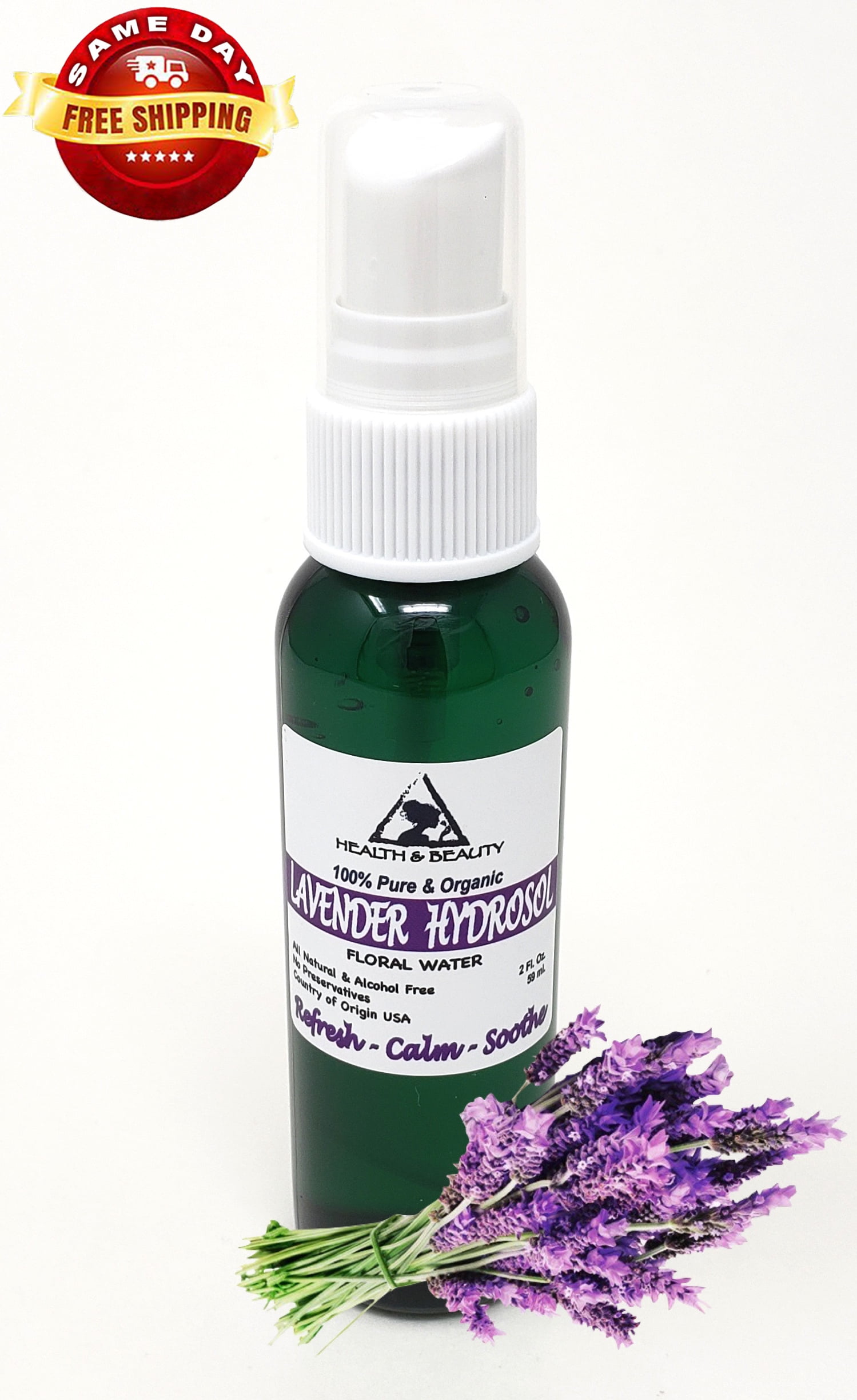 Lavender hydrosol organic floral water 100% pure natural spray 2 oz