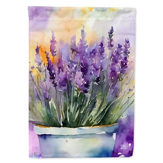 Lavender in Watercolor Garden Flag 11.25 in x 15.5 in